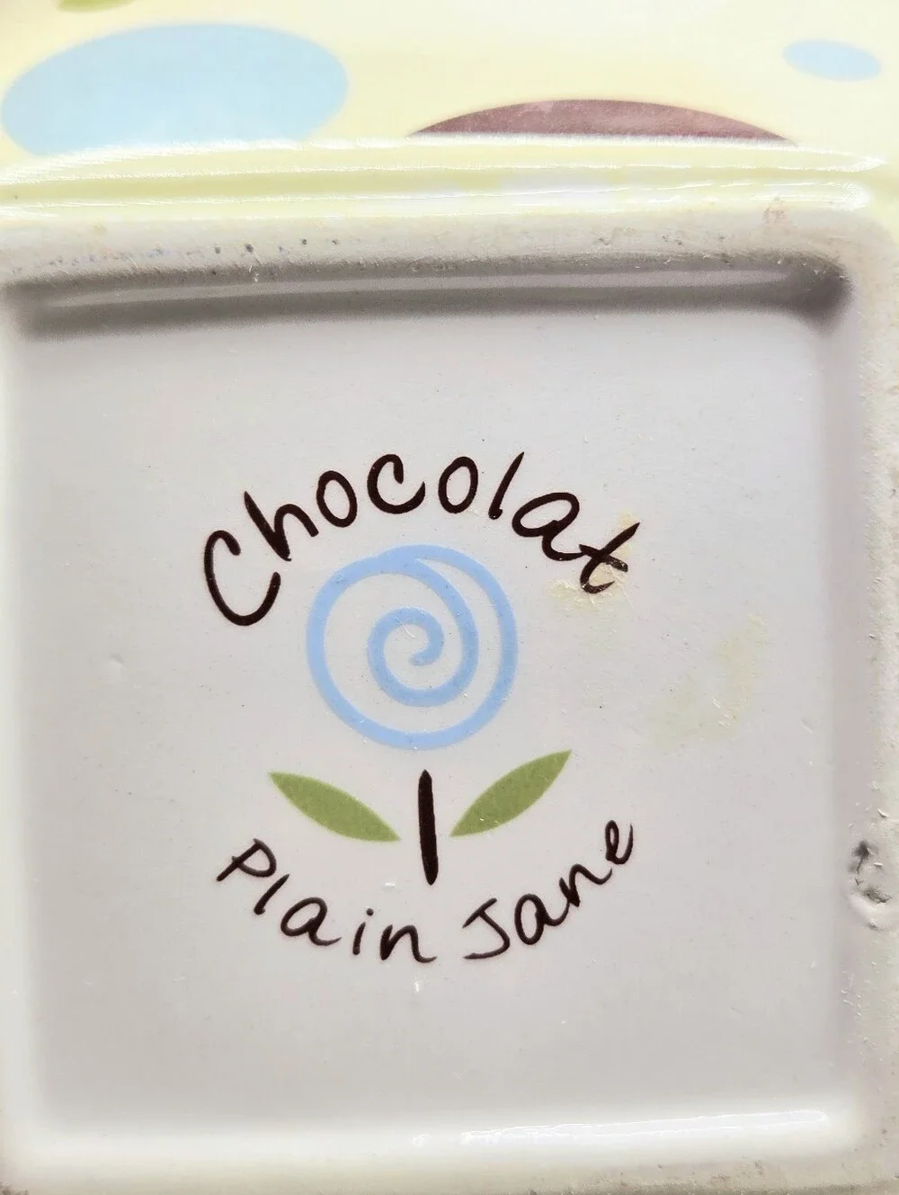 Chocolat Plain Jane Polka Dot Serving Bowl, The Best Thing in Life is Chocolate!